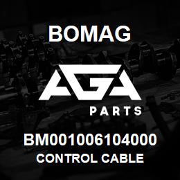 BM001006104000 Bomag CONTROL CABLE | AGA Parts