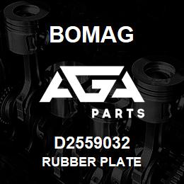 D2559032 Bomag Rubber plate | AGA Parts