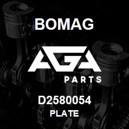D2580054 Bomag Plate | AGA Parts