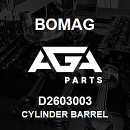 D2603003 Bomag Cylinder barrel | AGA Parts