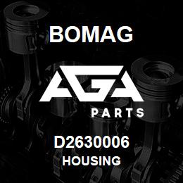 D2630006 Bomag Housing | AGA Parts