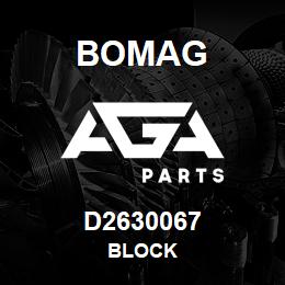 D2630067 Bomag Block | AGA Parts