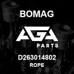 D263014802 Bomag Rope | AGA Parts