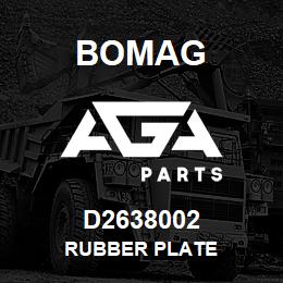 D2638002 Bomag Rubber plate | AGA Parts