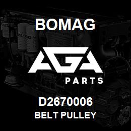 D2670006 Bomag Belt pulley | AGA Parts
