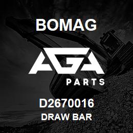 D2670016 Bomag Draw bar | AGA Parts