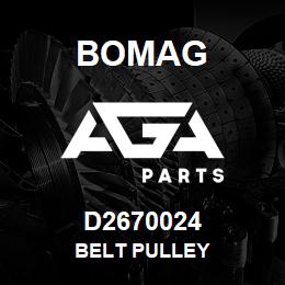 D2670024 Bomag Belt pulley | AGA Parts