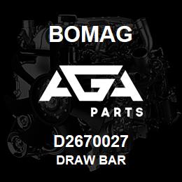 D2670027 Bomag Draw bar | AGA Parts
