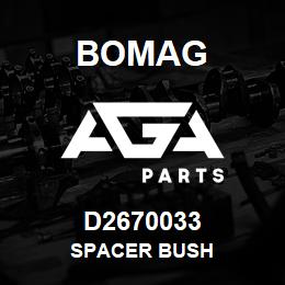D2670033 Bomag Spacer bush | AGA Parts