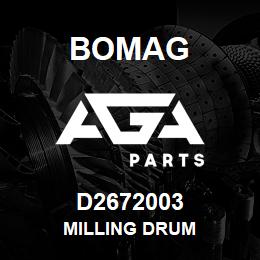 D2672003 Bomag Milling drum | AGA Parts