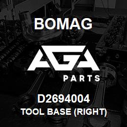 D2694004 Bomag Tool base (Right) | AGA Parts
