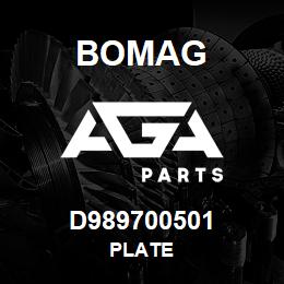 D989700501 Bomag Plate | AGA Parts