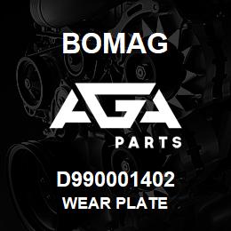 D990001402 Bomag Wear plate | AGA Parts
