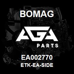 EA002770 Bomag ETK-EA-side | AGA Parts