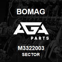 M3322003 Bomag Sector | AGA Parts