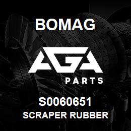 S0060651 Bomag Scraper rubber | AGA Parts