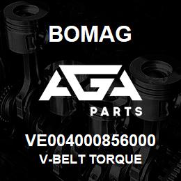 VE004000856000 Bomag V-BELT TORQUE | AGA Parts