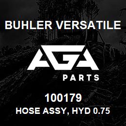 100179 Buhler Versatile HOSE ASSY, HYD 0.75 IN. ID / 750 MM. / SAE 100R17 | AGA Parts