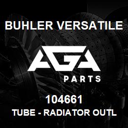 104661 Buhler Versatile TUBE - RADIATOR OUTLET OD-2.50 IN. STEEL (BLACK) D6 | AGA Parts