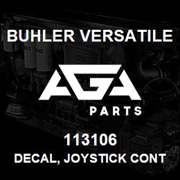 113106 Buhler Versatile DECAL, JOYSTICK CONTROL, 3895 LDR | AGA Parts