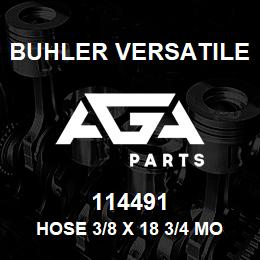 114491 Buhler Versatile HOSE 3/8 X 18 3/4 MORB X 3/4 SWFJIC | AGA Parts