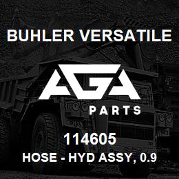 114605 Buhler Versatile HOSE - HYD ASSY, 0.9 C.M (3/8) X 62.86 C.M (24 3/4) - 16 MORB X 1.9 C.M (3/4) - 16 SWFJIC | AGA Parts