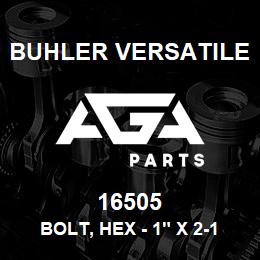 16505 Buhler Versatile BOLT, HEX - 1" X 2-1/2" GR5 PL | AGA Parts
