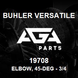 19708 Buhler Versatile ELBOW, 45-DEG - 3/4 NPT X 1/2 NPT | AGA Parts
