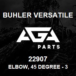 22907 Buhler Versatile ELBOW, 45 DEGREE - 37 DEGREE FLARE (W/O-RING) | AGA Parts