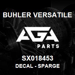 SX018453 Buhler Versatile DECAL - SPARGE | AGA Parts
