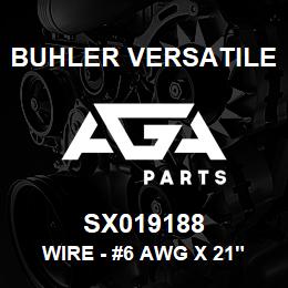 SX019188 Buhler Versatile WIRE - #6 AWG X 21" LONG (RED) | AGA Parts