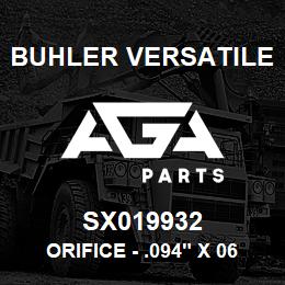 SX019932 Buhler Versatile ORIFICE - .094" X 06FJ-06MJ | AGA Parts