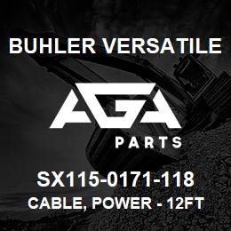 SX115-0171-118 Buhler Versatile CABLE, POWER - 12FT (INVICT 310/210) | AGA Parts