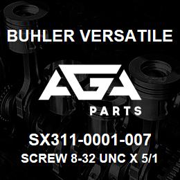 SX311-0001-007 Buhler Versatile SCREW 8-32 UNC X 5/16" PHL | AGA Parts