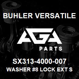 SX313-4000-007 Buhler Versatile WASHER #8 LOCK EXT STL ZINC | AGA Parts