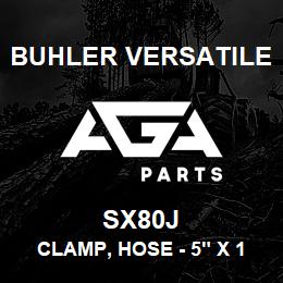 SX80J Buhler Versatile CLAMP, HOSE - 5" X 1/2" (STAINLESS STEEL) | AGA Parts