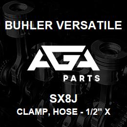 SX8J Buhler Versatile CLAMP, HOSE - 1/2" X 1/2" (STAINLESS STEEL) | AGA Parts