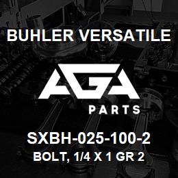 SXBH-025-100-2 Buhler Versatile BOLT, 1/4 X 1 GR 2 | AGA Parts