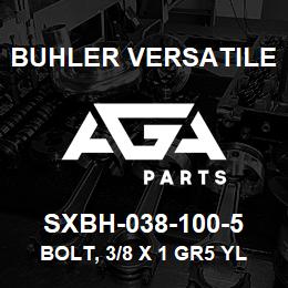 SXBH-038-100-5 Buhler Versatile BOLT, 3/8 X 1 GR5 YLLW ZN | AGA Parts