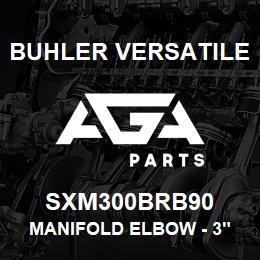 SXM300BRB90 Buhler Versatile MANIFOLD ELBOW - 3" FLANGE X 3" HOSE BARB | AGA Parts