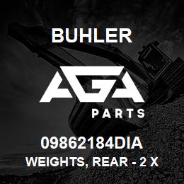 09862184DIA Buhler Weights, Rear - 2 x 200kg (Cast) | AGA Parts