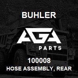100008 Buhler HOSE ASSEMBLY, REAR HYDRAULICS- Id- 1/2 Od- 1815mm (L4WD- Steering Valve to Cylinder) | AGA Parts