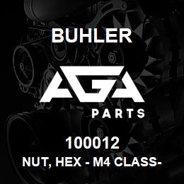 100012 Buhler Nut, Hex - M4 Class-8 Pl | AGA Parts