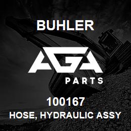 100167 Buhler Hose, Hydraulic Assy - 0.75ID x 4415mm SAE-100R17 | AGA Parts