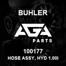 100177 Buhler HOSE ASSY, HYD 1.00in ID / 1120mm | AGA Parts