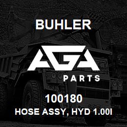 100180 Buhler HOSE ASSY, HYD 1.00in ID, TRANS to FILTER | AGA Parts