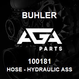 100181 Buhler HOSE - HYDRAULIC Assy, 1.00in x 1940mm 100r1 | AGA Parts