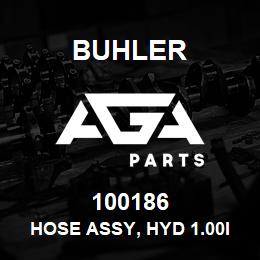 100186 Buhler HOSE ASSY, HYD 1.00in ID / 1170mm | AGA Parts
