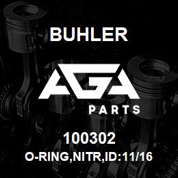 100302 Buhler O-RING,NITR,ID:11/16,DASH:115 | AGA Parts