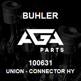 100631 Buhler Union - Connector Hydraulic, Mst O-Ring,1 1/16-12 | AGA Parts